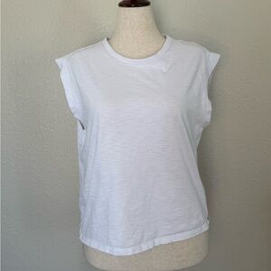 Time and Tru White Muscle Tee